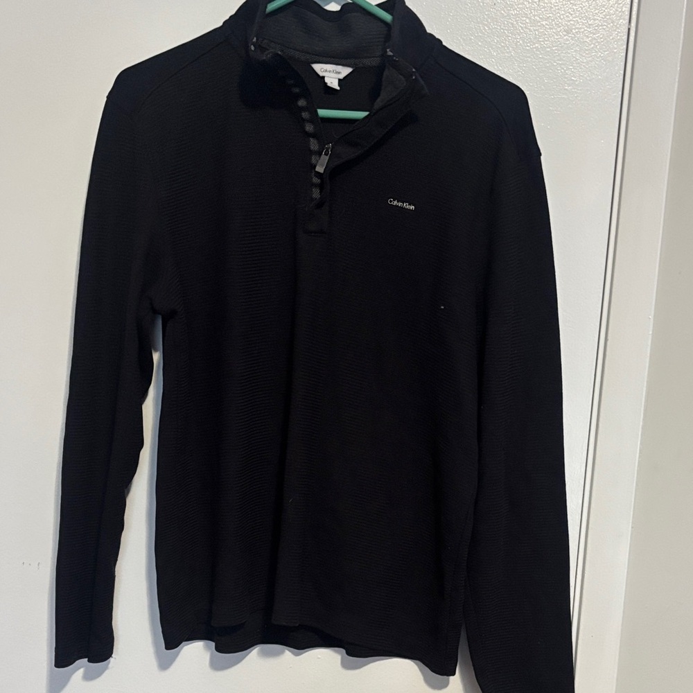 Calvin Klein Classic Black Quarter-Zip Sweater